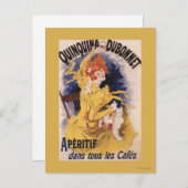 Quinquina Dubonnet Aperitif Promotional Poster Briefkaart (Voorkant / Achterkant)