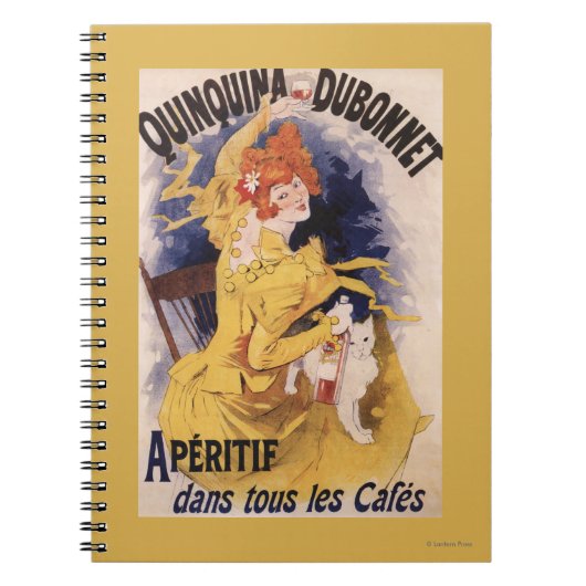 Quinquina Dubonnet Aperitif Promotional Poster Notitieboek (Voorkant)