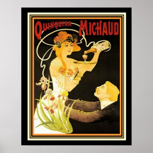 Quinquina Michaud Art Nouveau AD 16x20 Poster (Voorkant)