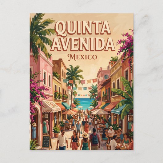 Quinta Avenida Mexico Briefkaart (Voorkant)