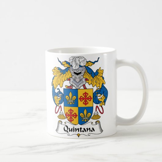 Quintana Family Crest Koffiemok (Rechts)