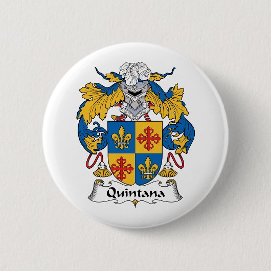 Quintana Family Crest Ronde Button 5,7 Cm (Voorkant)