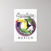 Quintana Roo holbox strand mexico. Canvas Afdruk (Voorkant)