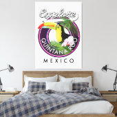 Quintana Roo holbox strand mexico. Canvas Afdruk (Insitu (Slaapkamer))