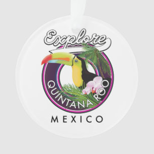 Quintana Roo holbox strand Mexico. Klassieke Ronde Ornament