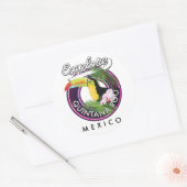 Quintana Roo holbox strand Mexico. Ronde Sticker (Envelop)