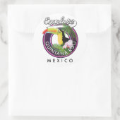 Quintana Roo holbox strand Mexico. Ronde Sticker (Tas)