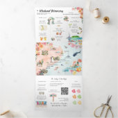 Quintana Roo | Routekaart naar Mexico Drieluik Uitnodiging (Binnen)