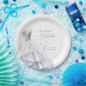 Quintencera Glam Red Dress Papieren Bordje (Feest)