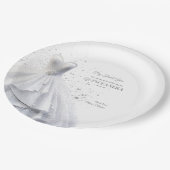 Quintencera Glam Red Dress Papieren Bordje (Gekanteld)