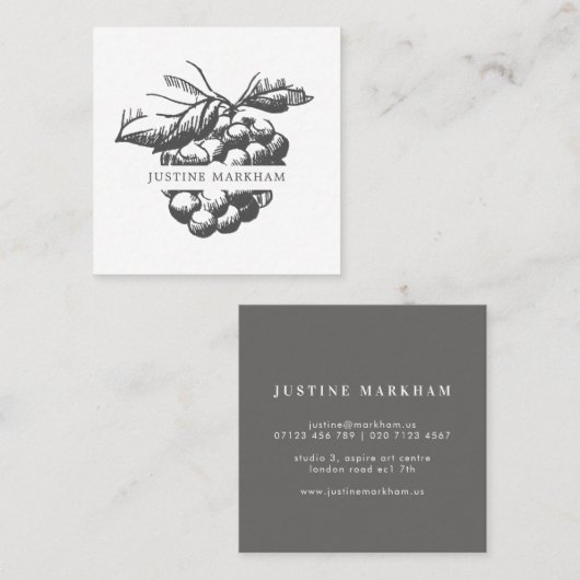 Quintessens Berry Visitekaartje (Voorkant / Achterkant)