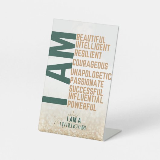 Quintiljardairs Podium Bord Reclamebord Met Voetstuk (Voorkant)