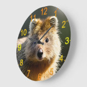 Quintin The Ginger Quokka, Wall Clock Grote Klok (Hoek)