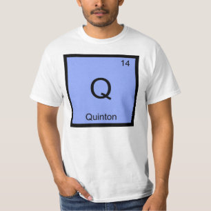 Quinton naam scheikunde element periodiek systeem t-shirt