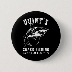 Quints Geweldige Oceandieren Vintage Kleding Haai Ronde Button 5,7 Cm