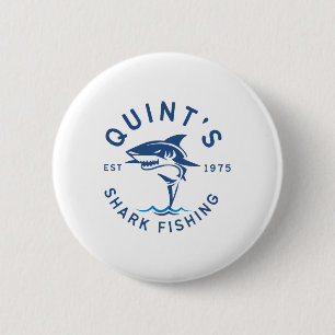 Quint's Haaien vissen 1975 Retro  Ronde Button 5,7 Cm