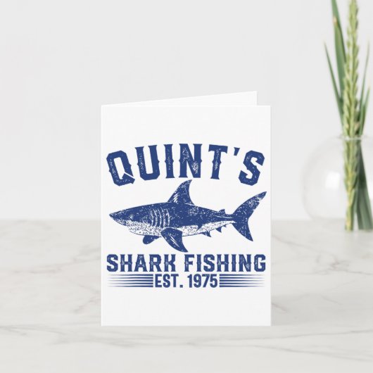  Quint's Shark Gevist 1975 Retro Fisher Bi Kaart (Voorkant)