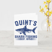  Quint's Shark Gevist 1975 Retro Fisher Bi Kaart (Gele Bloem)