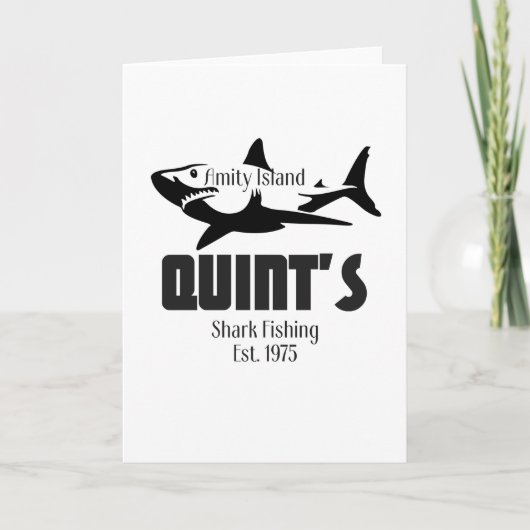Quint's Shark Vist het eiland Funny Jaws Kaart (Voorkant)