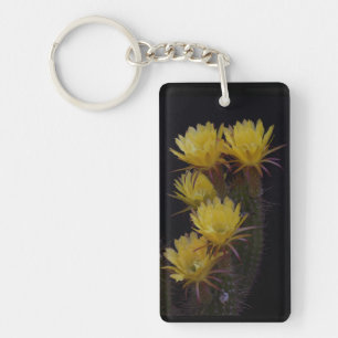 Quintuple of cactus bloemen sleutelhanger