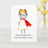 quips van Jenny:  gelukkige verjaardag! Kaart (Gele Bloem)