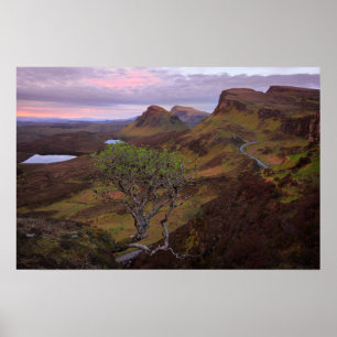 Quiraing zonsopgang landschap op Skye Poster