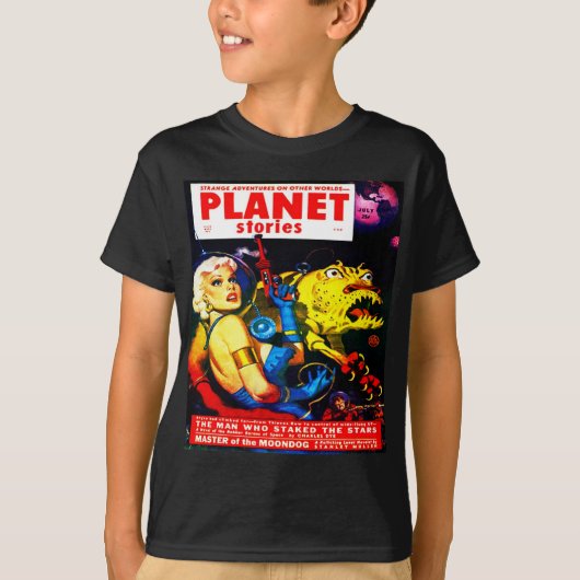 QUIRKY 1950s RETRO Sci Fi PULP COMICS T-shirt (Voorkant)