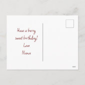 Quirky aardbery Pattern Birthday Kaart (Achterkant)