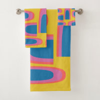 Quirky Abstracte geometrische vormen in helder gee