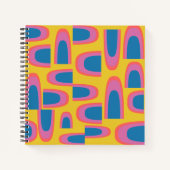 Quirky Abstracte geometrische vormen in helder gee Notitieboek (Voorkant)