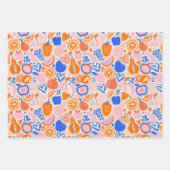 Quirky Aesthetic Colorful Fruit Food Inpakpapier Vel (Voorkant 3)
