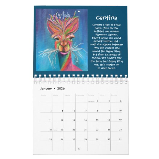 Quirky Alpaca kalender met verhalen 20z (Jan 2026)