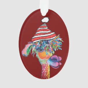 Quirky alpacas acrylornament 2019c ornament