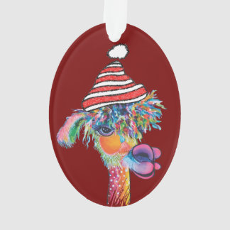 Quirky alpacas acrylornament 2019c ornament
