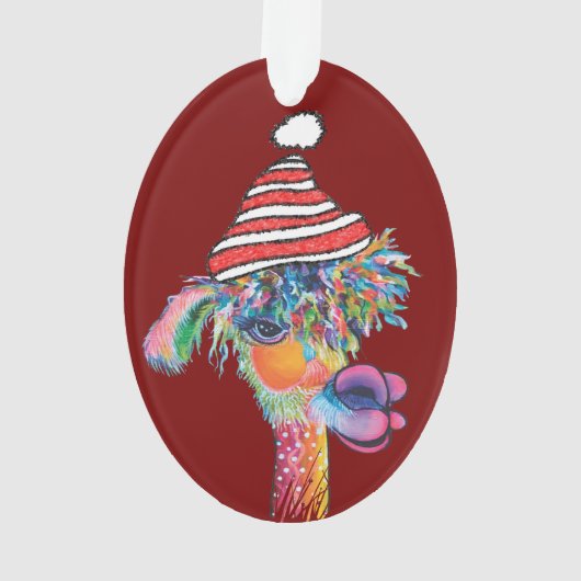 Quirky alpacas acrylornament 2019c ornament (achterkant)
