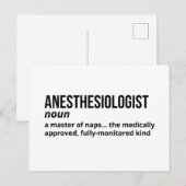 Quirky Anesthesiologist Definition Briefkaart (Voorkant / Achterkant)