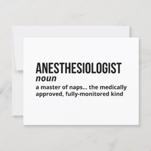 Quirky Anesthesiologist Definition Briefkaart