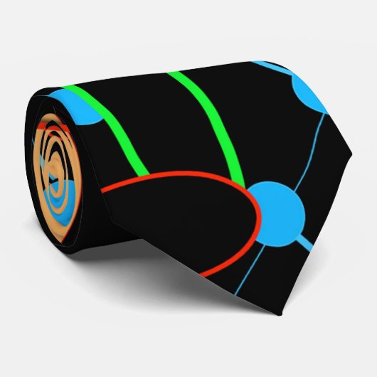 Quirky Atom Style Cupcake Print Stropdas (Opgerold)