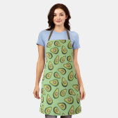 Quirky Avocado Illustrated Pattern Green Schort (Gedragen)
