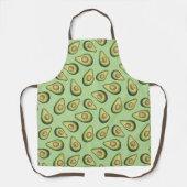 Quirky Avocado Illustrated Pattern Green Schort (Voorkant)