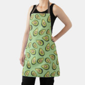 Quirky Avocado Illustrated Pattern Green Schort (Insitu)