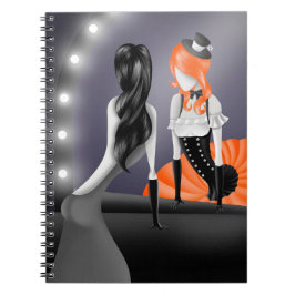 Quirky Ballerina & Dancer refection orange hair  Notitieboek