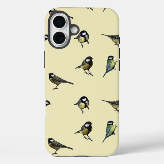 Quirky Bird Pattern Beige Case-Mate iPhone Case (Achterkant)
