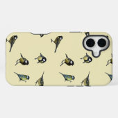 Quirky Bird Pattern Beige iPhone Hoesje (Achterkant horizontaal)