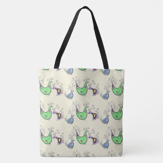 Quirky Birds Canvas tas (Voorkant)