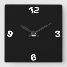 Quirky Black en White> wandklok