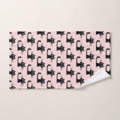 Quirky Black Kitty Cat | Fun Patterned Handdoek (Handdoek)