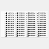 Quirky Black Kitty Cat Persoonlijke naam Labels (Vel)