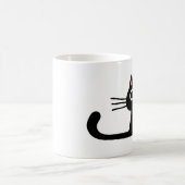 Quirky Black Kitty Cat | Purrfect Cat Lover's Koffiemok (Center)