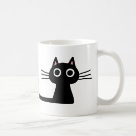 Quirky Black Kitty Cat | Purrfect Cat Lover's Koffiemok